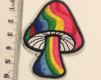 Iron on Patch mushroom Patch Shroom Denim jacket Patch Applique festival Patch Iron on transfer patches for jacket embriodered