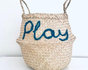 Large - Play belly basket toy storage box handmade letter basket by Bellybambino