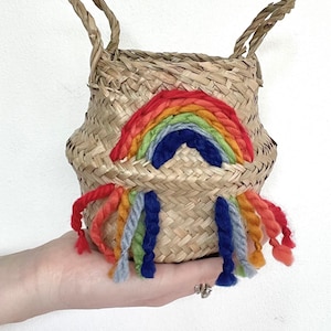 Mini Regenbogen Spielzeug Aufbewahrungskorb für Bunte Kinderzimmer Regal Dekor und kleine Organisation Andenken