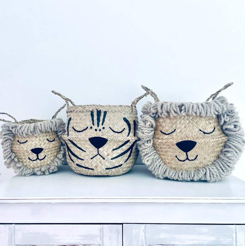 Large Natural Lion Seagrass Belly Basket. for IKEA Kallax Unit Etsy