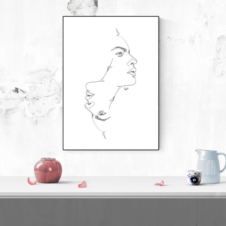 Dessin trait fin Noir femme Visage OLIVIA fichier Dessin trait fin Noir femme Visage OLIVIA fichier
