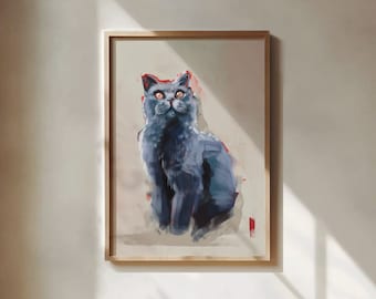 Custom cat painting , custom cat illustration,personalized portrait of pet dogs and cats, painting from a photo