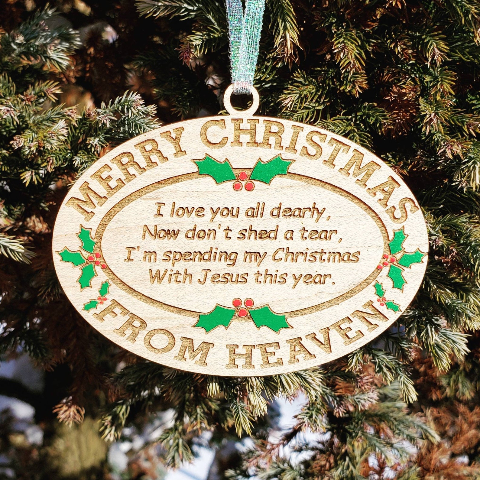 Merry Christmas From Heaven Ornament 