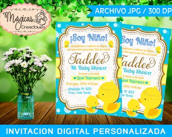 Invitaciones Patito Etsy