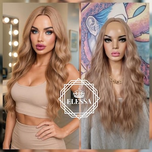 Unbelievable Long Falling Waves Hairstyle Natural Golden Blonde Mixed Color Wig for Everyday Wear, Wig, Natural Wigs, Fashion Wig, Daily Wig