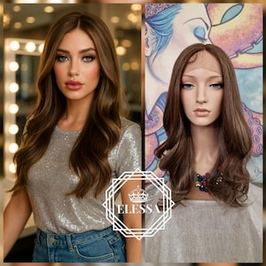 Lace Front LUXURY Lange Natürliche Frisur Sand Mix - Natur Braun / Natur blond / Hellblonde Perücke, Perücke für den Alltag, Chemo Perücke