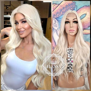 Lace Front Luxurious Light Milky Blonde Color Color Wig for Stylish and Trendy Woman, Soft and Silky Lace Wig, Quick Transformation Lace Wig