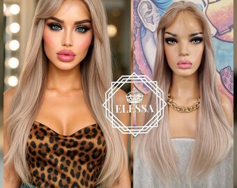 Light Sandy Blonde Lace Front Wig Human Hair Bend - Etsy display picture 3