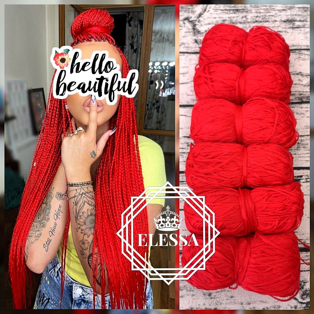 SET of Brazilian Yarn for Braids Highquality Acrylic Wool for Etsy