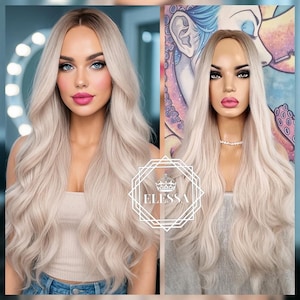 Beautiful Extra‑Long Women’s Wig in Amazing Ombre Light Cinnamon Brown Root / Vanilla Blonde Shade – Long Blonde Wigs, Ombre Effect Wig