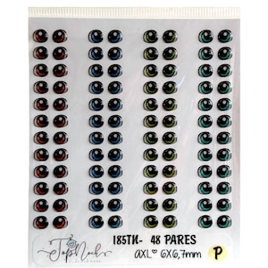 Resin Eyes -185 (New collection ), Adhesive eyes, dolls eyes, 3d stickers,