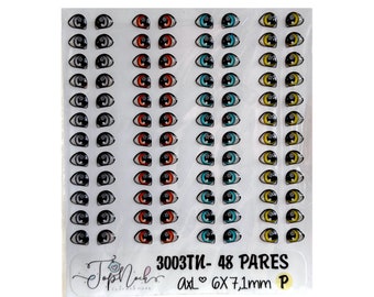 Resin Eyes 3003TN (New collection ), Adhesive eyes, dolls eyes, 3d stickers,
