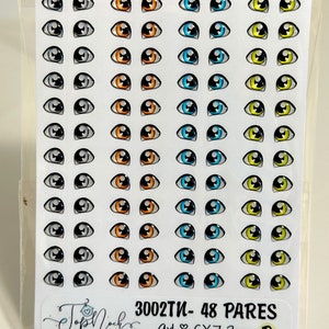 Resin Eyes 3002TN (New collection ), Adhesive eyes, dolls eyes, 3d stickers,