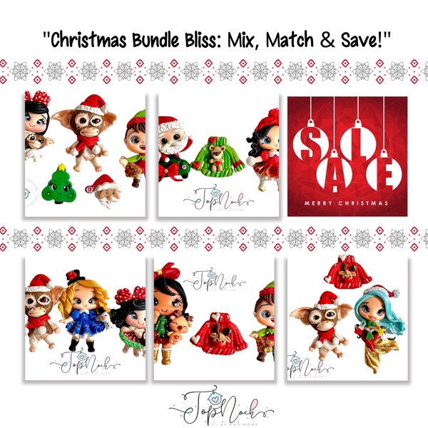 Christmas Bundle Bliss Clays 1, Bundle Deal, argiles de liquidation, argiles pour arcs, poupées d’argile, centres d’arc, argiles pour bobine de badge, Chrismtas,