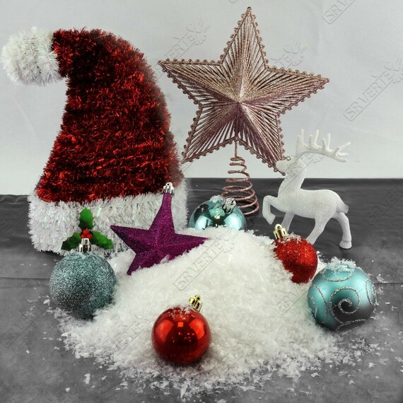 Bookishbunny Artificial Snowflakes Fake Snow for Christmas Party Home Decor Craft Decoration 4 oz