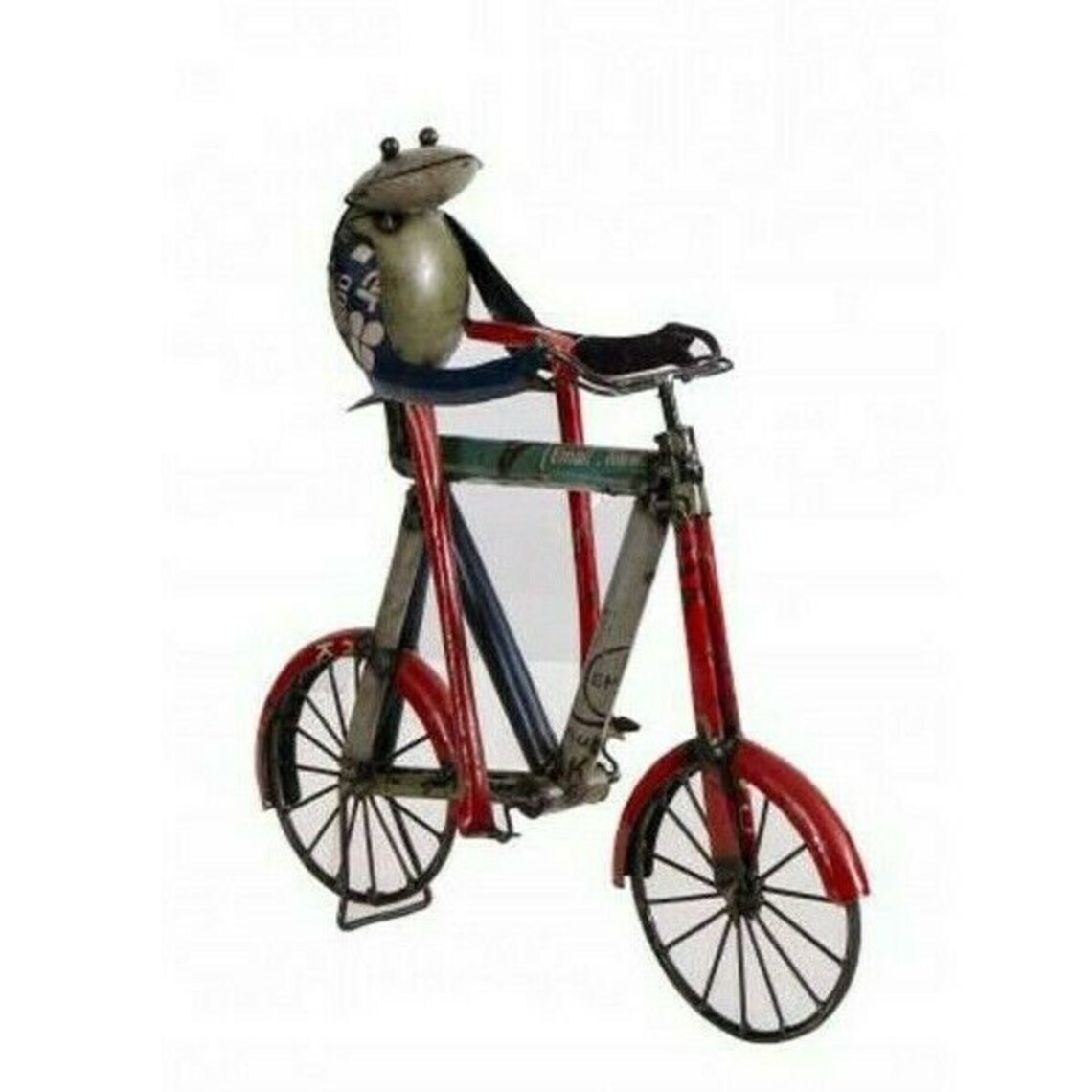 Upcycled Metal Frog Bike Animal Garden Sculpture Patio Etsy