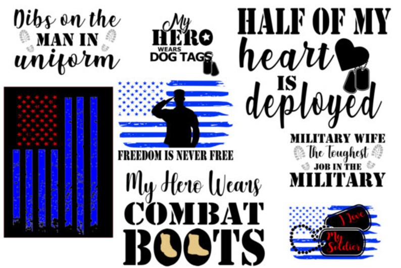 Download SVG Military Bundle DXF PNG jpg cut file circut | Etsy