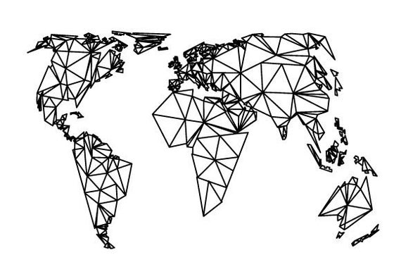 Svg World Map With Geometric Lines Dxf Png Jpg Cut File Etsy Svg World Map With Geometric Lines Dxf Png Jpg Cut File Etsy