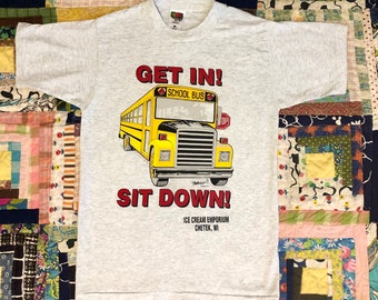 Vintage School bus graphic t shirt - single stitch