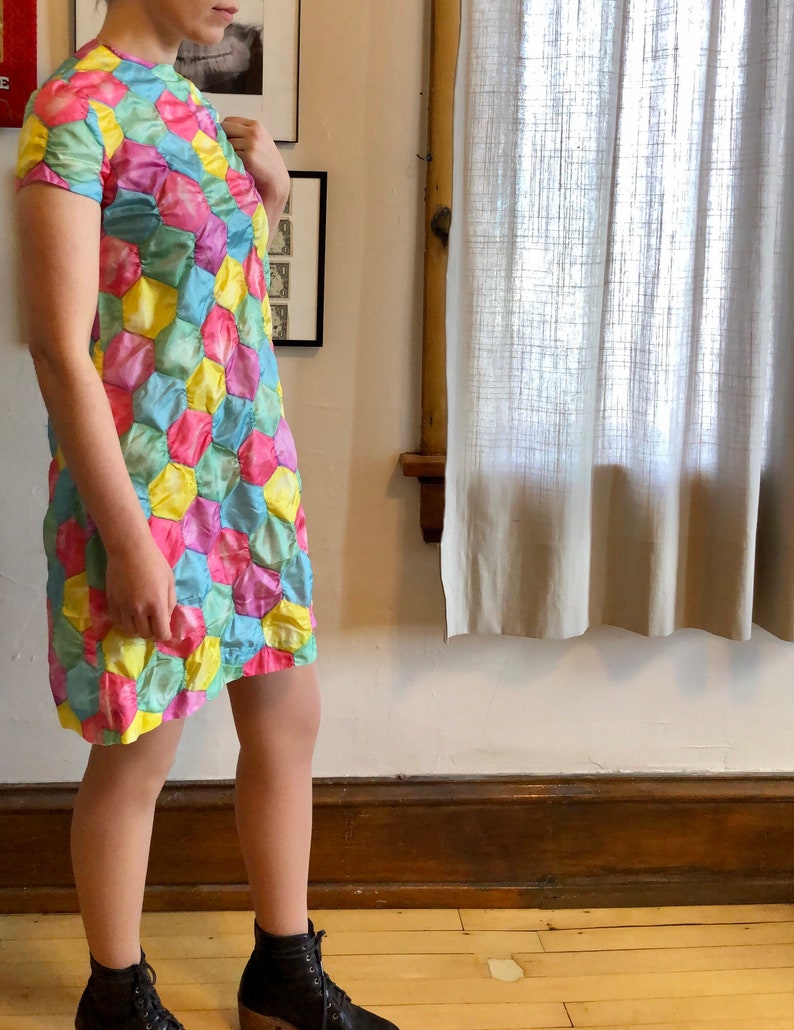 Ruth of Carolina pastel hexagon mini tent dress image 3