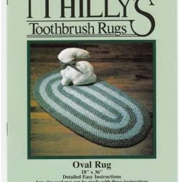 Oval Toothbrush Rug- Pattern only (#560000)