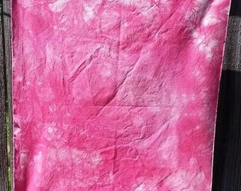 Fat Quarter FQ OOAK Inv 8014 Hand Dyed Fabric Greens
