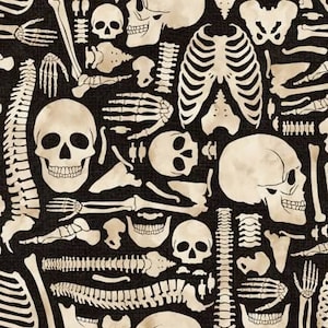 Halloween Boney Yard- From Springs Creative Collection- Continuous Yardage (Inv # 63030)