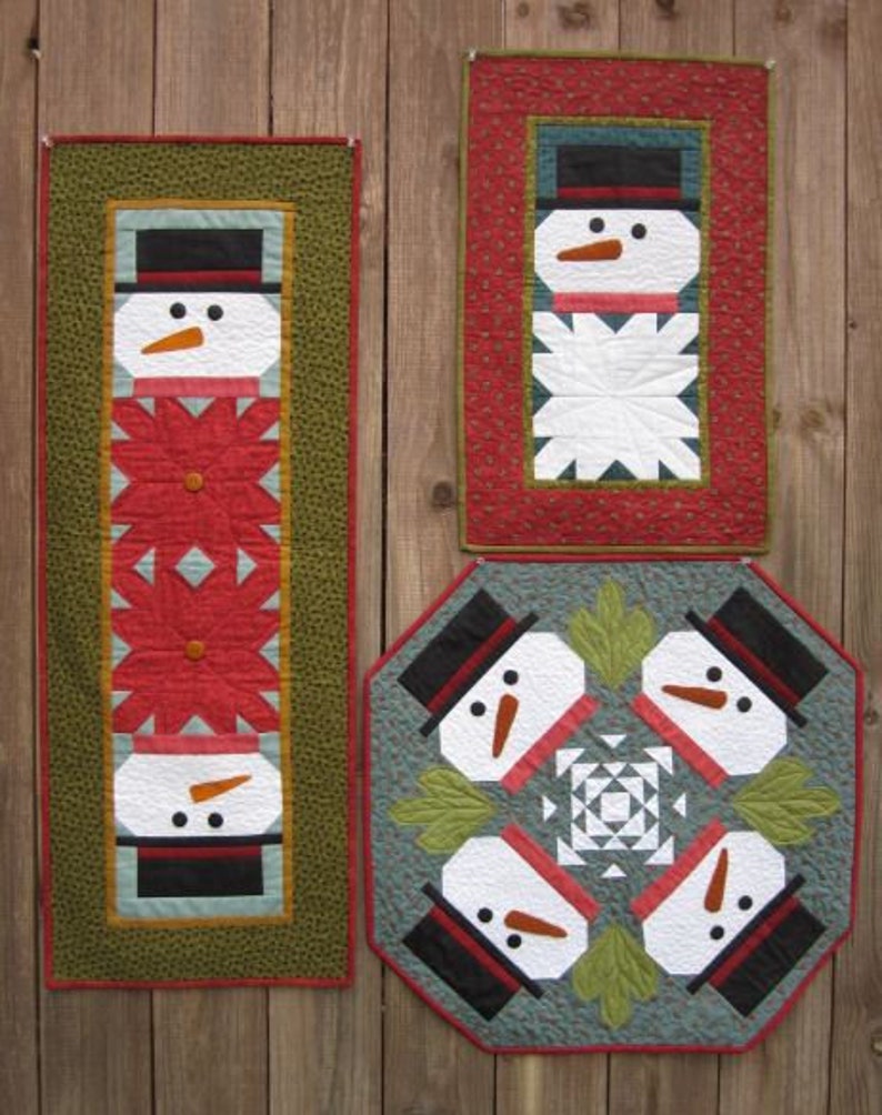 #530035 quilt pattern by Suzanne/'s Art House Snowman Toppers