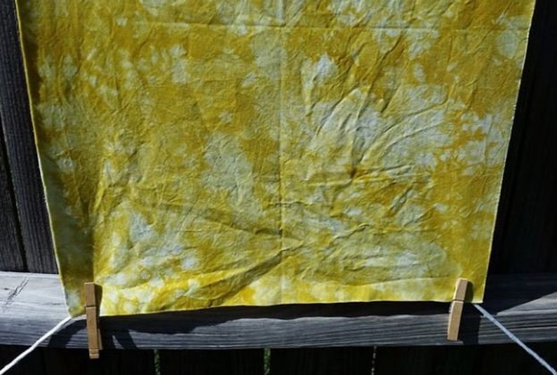 Fat Quarter FQ OOAK Inv 8014 Hand Dyed Fabric Greens