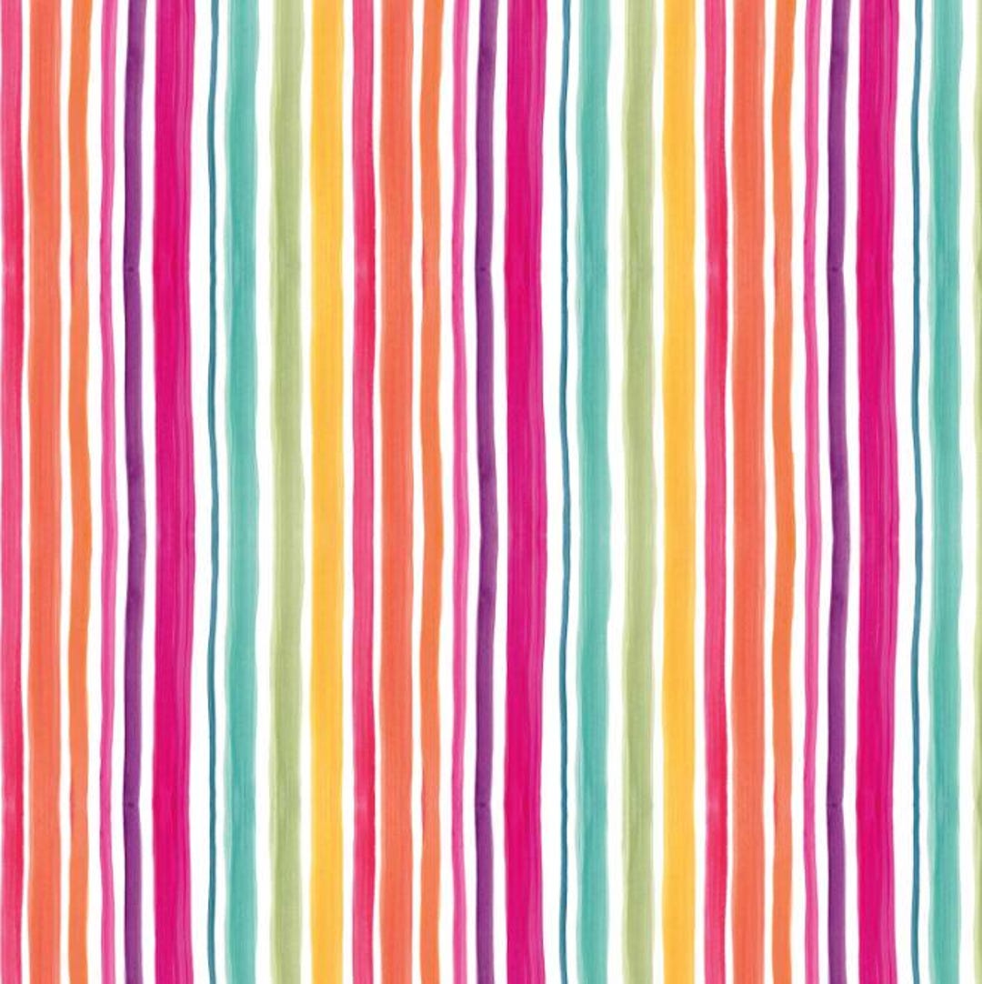 Multi Beach Stripe From Timeless Treasures- Continuous Yardage (inv ...