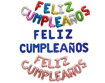 Feliz Cumpleaños 16" Duże Balony Foliowe Hiszpańskie Wszystkiego Najlepszego Urodziny Mylar Wiszące Balony Girlandowe