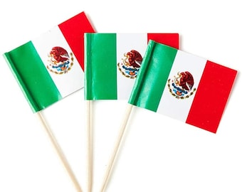 50 PCS Mini Flag Picks for Cupcakes DIY Projects Horderves Cocktails Toothpick Decoration