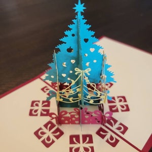 Carte de voeux de Noël pop-up 3D avec enveloppe/option de personnalisation disponible
