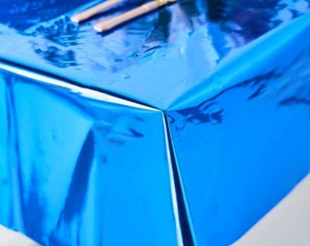 Metallic Foil Shiny Table Cover Elegant Fancy Table Decoration
