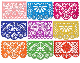 14 stóp wysokiej jakości wielokrotnego użytku wielokolorowy Fiesta Papel Picado duży 9 filcowych flag wiszących meksykański baner na tło fotograficzne dekoracja imprezowa