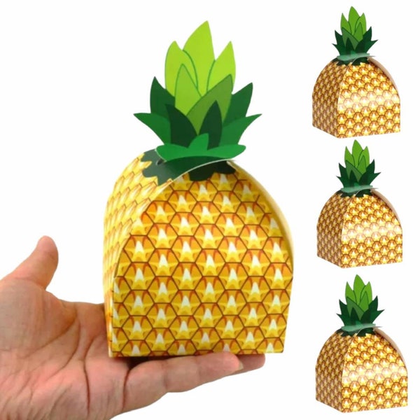 12 paquets de boîtes à dragées à l’ananas Luau Party Favors Thème tropical hawaïen