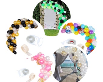 Zestaw łuku girlandy balonowej 16 stóp / Wstępnie ustawione schematy kolorów / 100 balonów / Girlanda 16 stóp / 100 naklejek klejowych