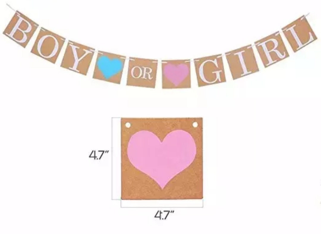 Gender Reveal Baby Shower Party Pack Bundle Boy or Girl Pink Etsy