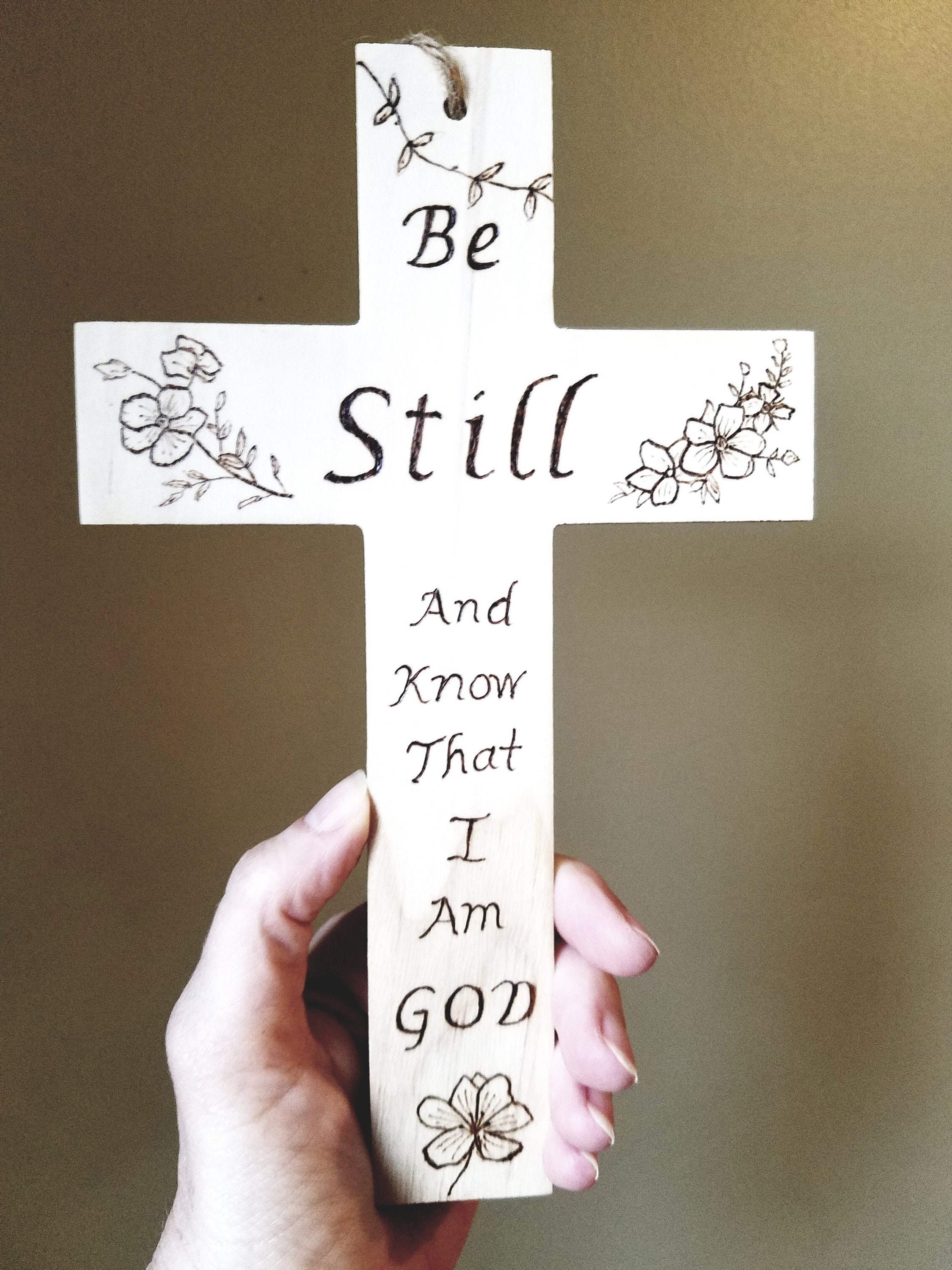 Mother's Day Gift Pyrography cross Bible verse cross | Etsy