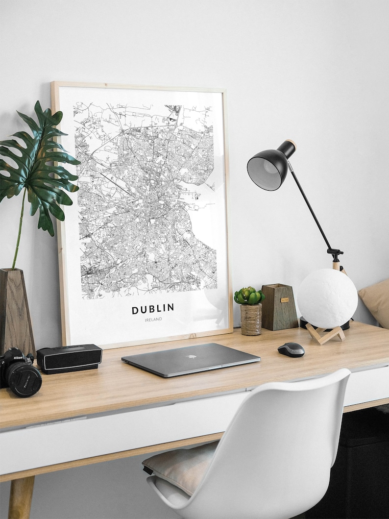 Dublin Dublin Map Dublin Print Dublin Wall Art Dublin Art Etsy