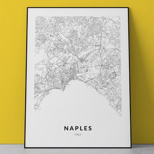 Naples Map print, Naples Italy, Naples Poster, Naples Print, Naples Art, Naples Street Map, Naples gift, Italy Map, City Map wall decor, Art