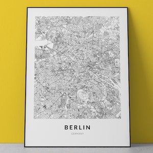 Berlin, Germany, Berlin map, Berlin print, Berlin wall art, Berlin art, Berlin poster, Berlin gift, Berlin decor, Berlin wall decor