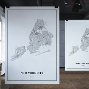 New York Karte, New York Druck, individuelle Stadtplan, Bronx Karte, Manhattan Karte, Queens Karte, Wand Kunst, Wand-Dekor, USA Karte Kunst, Poster Druck