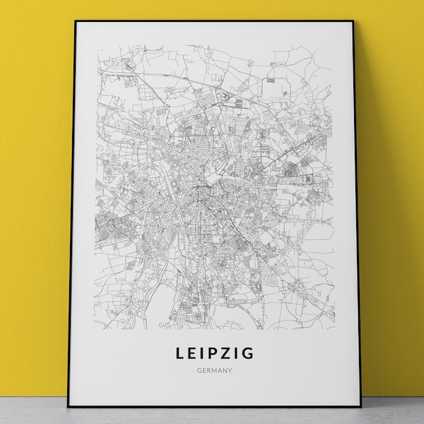 Leipzig, Germany, Leipzig map, Leipzig print, Leipzig wall art, Leipzig art, Leipzig poster, Leipzig gift, Leipzig city, Travel poster print