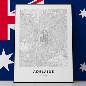 Adelaide Map, Adelaide Print, Adelaide Poster, Adelaide Australia, Adelaide Art, Adelaide Wall Art, City Map Print, Australia Map Print