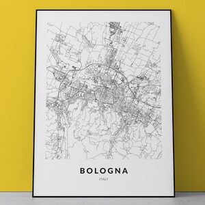 Bologna map print, Bologna Italy, Map wall art, Map poster print, Italian map art, Bologna poster, Bologna print, City map print, Italy map
