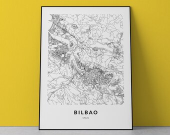 Bilbao Map Print: Spain Cityscape Wall Art (Digital Download)