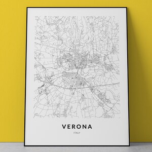 Verona Map, Verona Print, Verona poster, Verona Italy, Verona Art, Home Decor, Italy Map, Italy Decor, Verona travel poster, Verona Gift art
