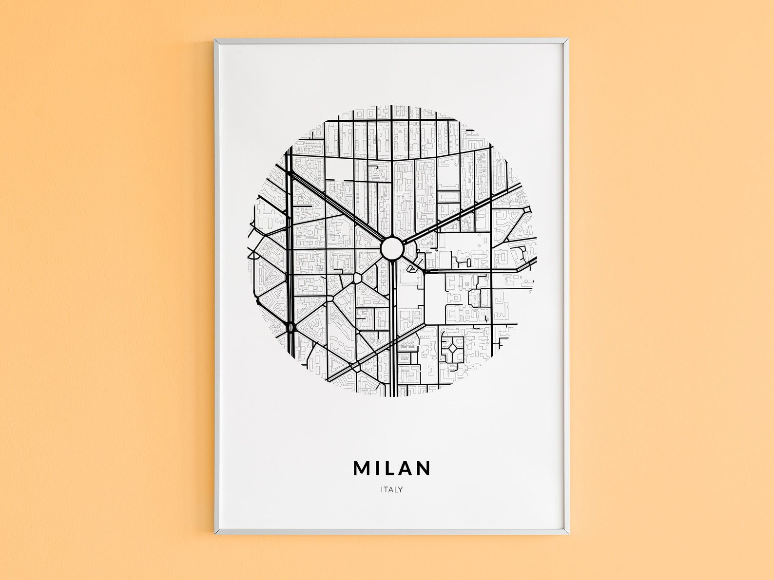 Milan Map Milan Italy Milan Map Print Milan Poster Italy - Etsy
