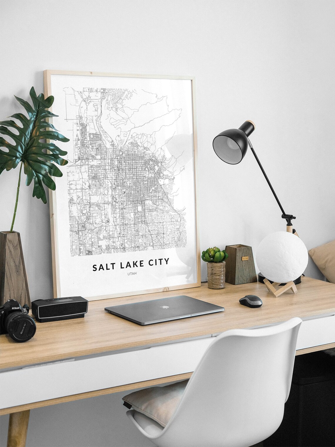 Salt Lake City Map Print Salt Lake City Poster Salt Lake Etsy